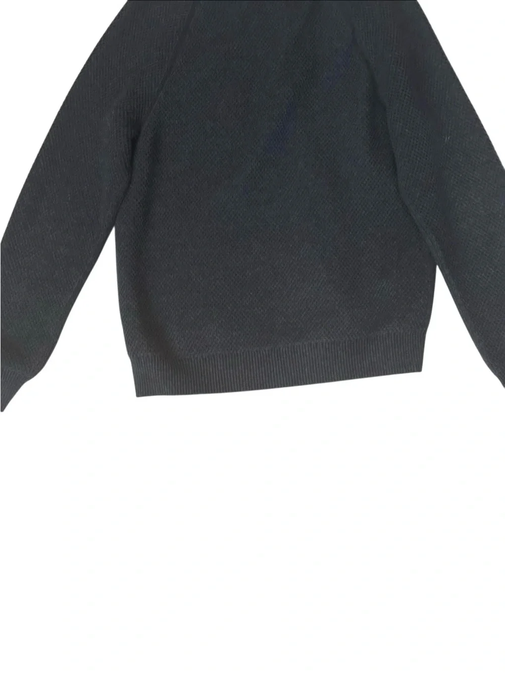 Banana Republic Supima Cotton Men's Full-Zip Charcoal Knit Sweater Jacket. Lg